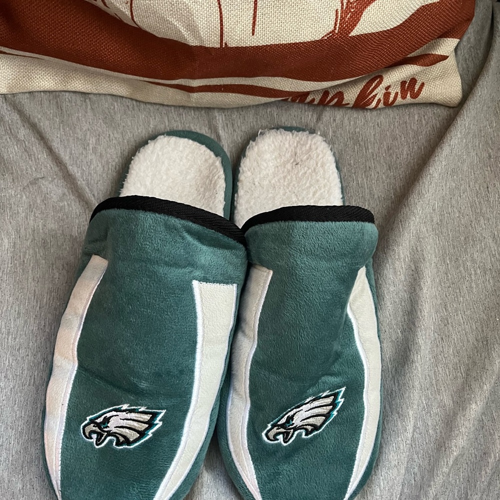 NFL Green and White Men's Slippers